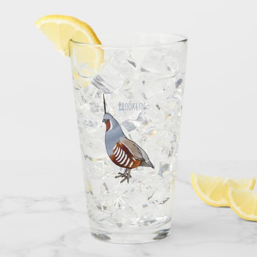 Afbeelding van de cartoon van gebergte kwartelvoge glas (Voorkant ijs)