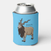 Afbeelding van de cartoon van geit van de markt blikjeskoeler (Blikje Achterkant)