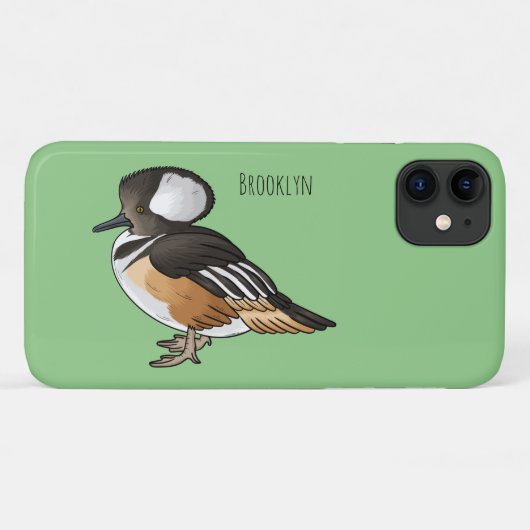 Afbeelding van de cartoon van gekookte merganser v Case-Mate iPhone case (Achterkant (horizontaal))