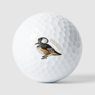Afbeelding van de cartoon van gekookte merganser v golfballen
