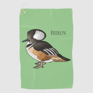 Afbeelding van de cartoon van gekookte merganser v golfhanddoek