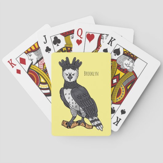 Afbeelding van de cartoon van Harpy Eagle Pokerkaarten (Achterkant)
