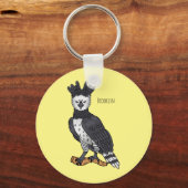 Afbeelding van de cartoon van Harpy Eagle Sleutelhanger (Voorkant)