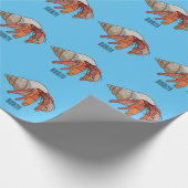 Afbeelding van de cartoon van Hermit crab Cadeaupapier (Hoek)
