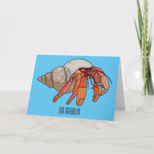 Afbeelding van de cartoon van Hermit crab Kaart