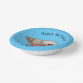 Afbeelding van de cartoon van Hermit crab Papieren Kommen (Gebogen)