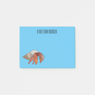 Afbeelding van de cartoon van Hermit crab Post-it® Notes