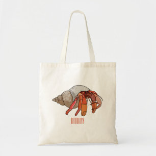 Afbeelding van de cartoon van Hermit crab Tote Bag