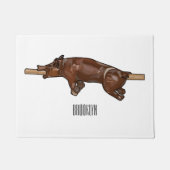 Afbeelding van de cartoon van het varkenroast/van deurmat (Voorkant)