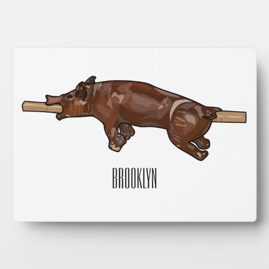 Afbeelding van de cartoon van het varkenroast/van fotoplaat (voorkant)