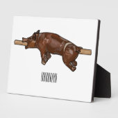 Afbeelding van de cartoon van het varkenroast/van fotoplaat (Zijkant)