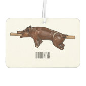 Afbeelding van de cartoon van het varkenroast/van  luchtverfrisser (Achterkant)