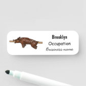 Afbeelding van de cartoon van het varkenroast/van naamplaatje (In situ)