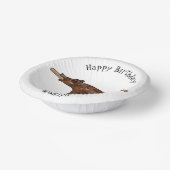 Afbeelding van de cartoon van het varkenroast/van papieren kommen (Gebogen)