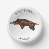 Afbeelding van de cartoon van het varkenroast/van papieren kommen (Voorkant)