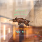 Afbeelding van de cartoon van het varkenroast/van  raamsticker (Vel 2)