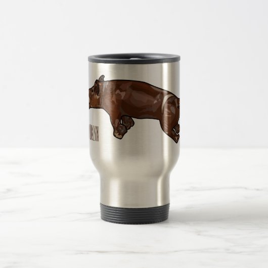 Afbeelding van de cartoon van het varkenroast/van reisbeker (Center)