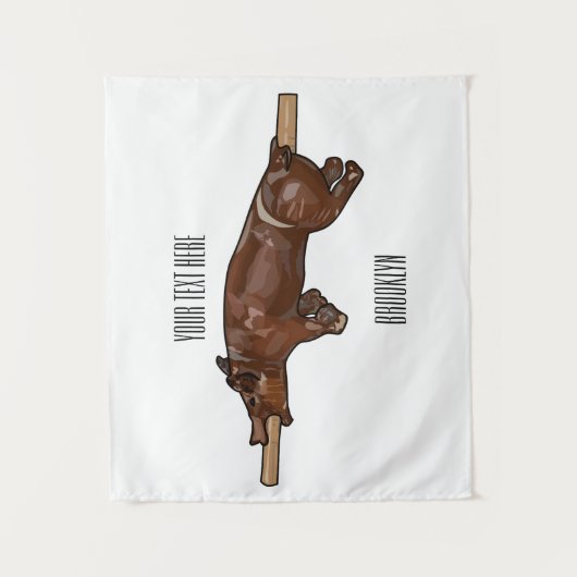 Afbeelding van de cartoon van het varkenroast/van wandkleed (Voorkant)