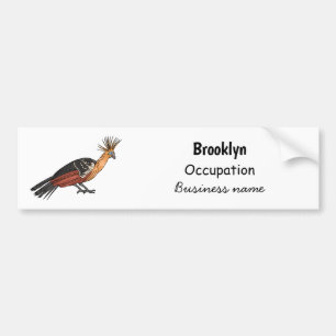 Afbeelding van de cartoon van hoatzin bumpersticker