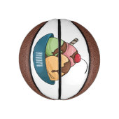 Afbeelding van de cartoon van ijs basketbal (Verticaal)