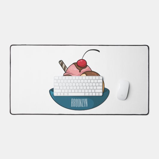 Afbeelding van de cartoon van ijs bureaumat (Keyboard & Muis)