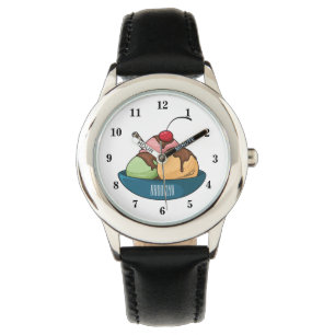 Afbeelding van de cartoon van ijs horloge