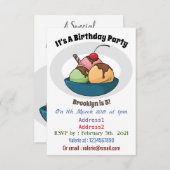 Afbeelding van de cartoon van ijs kaart (Voorkant / Achterkant)