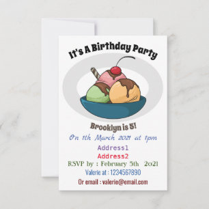 Afbeelding van de cartoon van ijs kaart