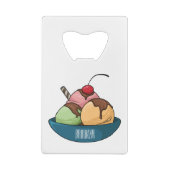 Afbeelding van de cartoon van ijs kredietkaart flessenopener (Achterkant)