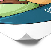 Afbeelding van de cartoon van ijs poster (Hoek)