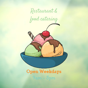 Afbeelding van de cartoon van ijs raamsticker