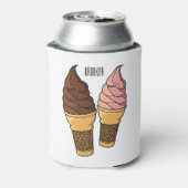 Afbeelding van de cartoon van ijscrème blikjeskoeler (Blikje Achterkant)