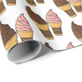 Afbeelding van de cartoon van ijscrème cadeaupapier (Rol Hoek)
