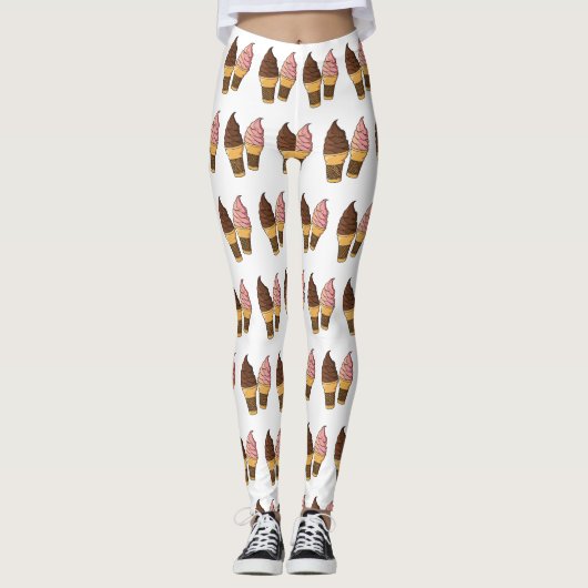 Afbeelding van de cartoon van ijscrème leggings (Voorkant)