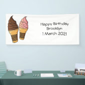 Afbeelding van de cartoon van ijscrème spandoek (Beurs)