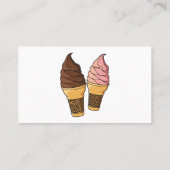 Afbeelding van de cartoon van ijscrème visitekaartje (Achterkant)