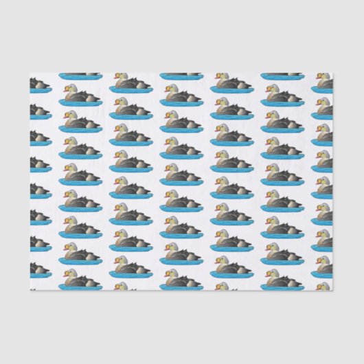 Afbeelding van de cartoon van Koningseidervogel Tissuepapier (Voorkant)