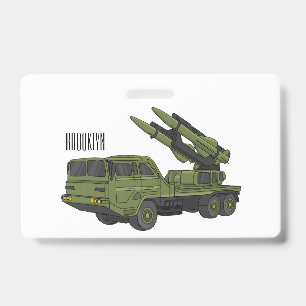 Afbeelding van de cartoon van militaire raketten badge