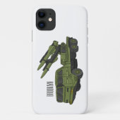 Afbeelding van de cartoon van militaire raketten Case-Mate iPhone case (Achterkant)