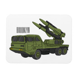 Afbeelding van de cartoon van militaire raketten magneet