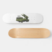 Afbeelding van de cartoon van militaire raketten skateboard (Horizontaal)