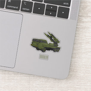 Afbeelding van de cartoon van militaire raketten sticker