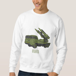 Afbeelding van de cartoon van militaire raketten trui