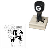 Afbeelding van de cartoon van Mouflon-schapen Rubberstempel (Gestempeld)
