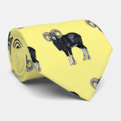 Afbeelding van de cartoon van Mouflon-schapen Stropdas (Opgerold)