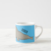 Afbeelding van de cartoon van olifantenzegels espresso kop (Rechts)
