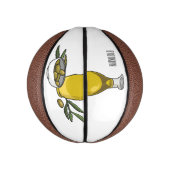 Afbeelding van de cartoon van olijfolie basketbal (Verticaal)