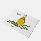 Afbeelding van de cartoon van olijfolie deurmat (Schuin)