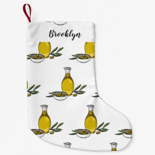 Afbeelding van de cartoon van olijfolie kleine kerstsok