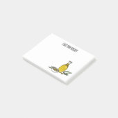 Afbeelding van de cartoon van olijfolie post-it® notes (Schuin)